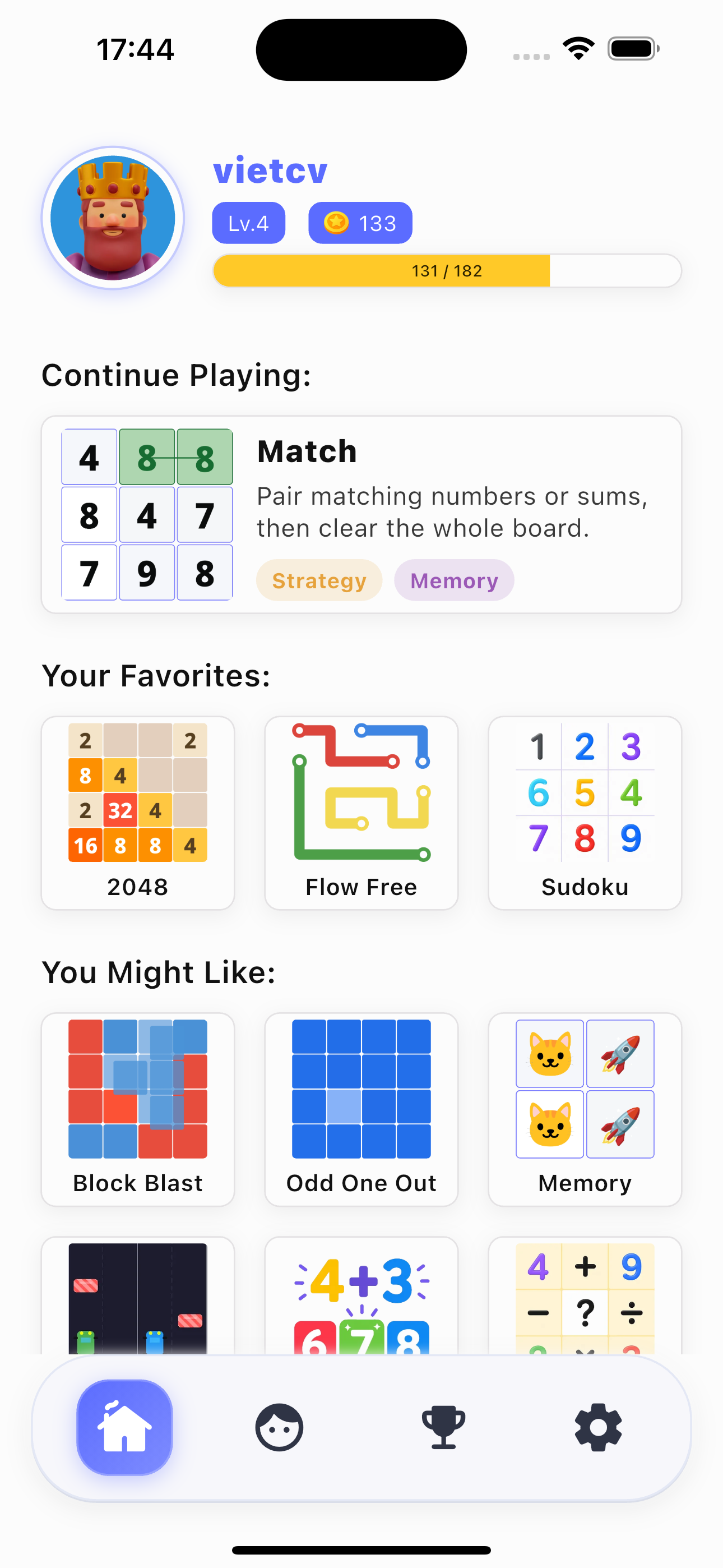 PuzzleVerse puzzle collection screen
